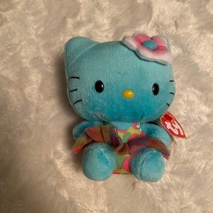 Hello  Kitty Sanrio Ty Beanie Baby Plush Turquoise